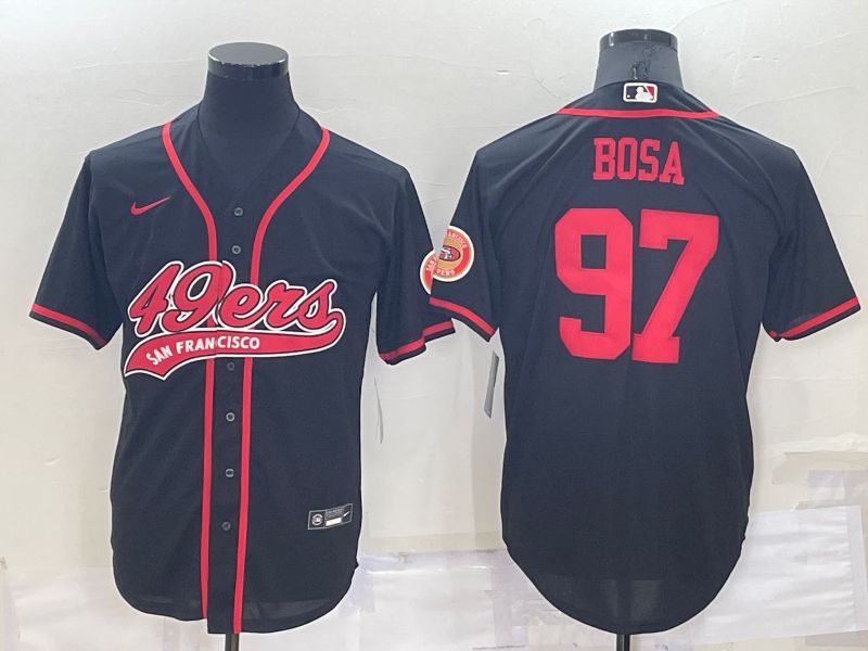Men San Francisco 49ers #97 Bosa Black Nike Co branded Jersey